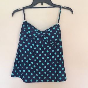 Mossimo green blue dotted swim top. Brand new. Sm